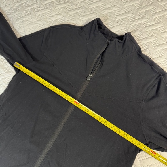 Lululemon Athletica Lulu Men XL Stretchy Black Lightweight Activewear Zip Coat - Picture 6 of 9